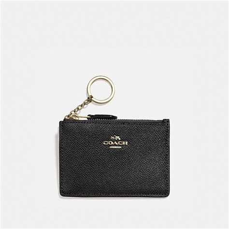 mini skinny id top zip small card holder|More.